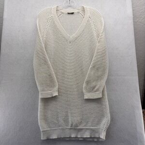 Ann Taylor V-Neck Knit Sweater Lightweight‎ Casual Comfy White Size Small